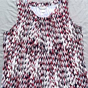 Christopher & Banks Red and Black Patterned Blouse